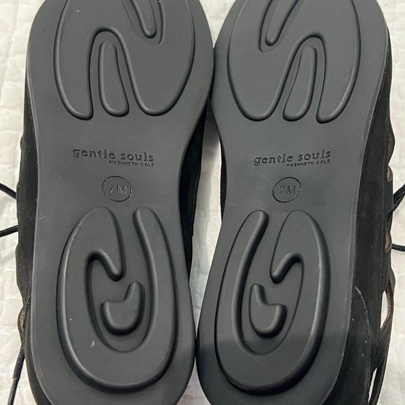 KENNETH COLE x Gentle Souls Black Lace-Up Sandals - Size 7 - NEW! - Picture 8 of 9